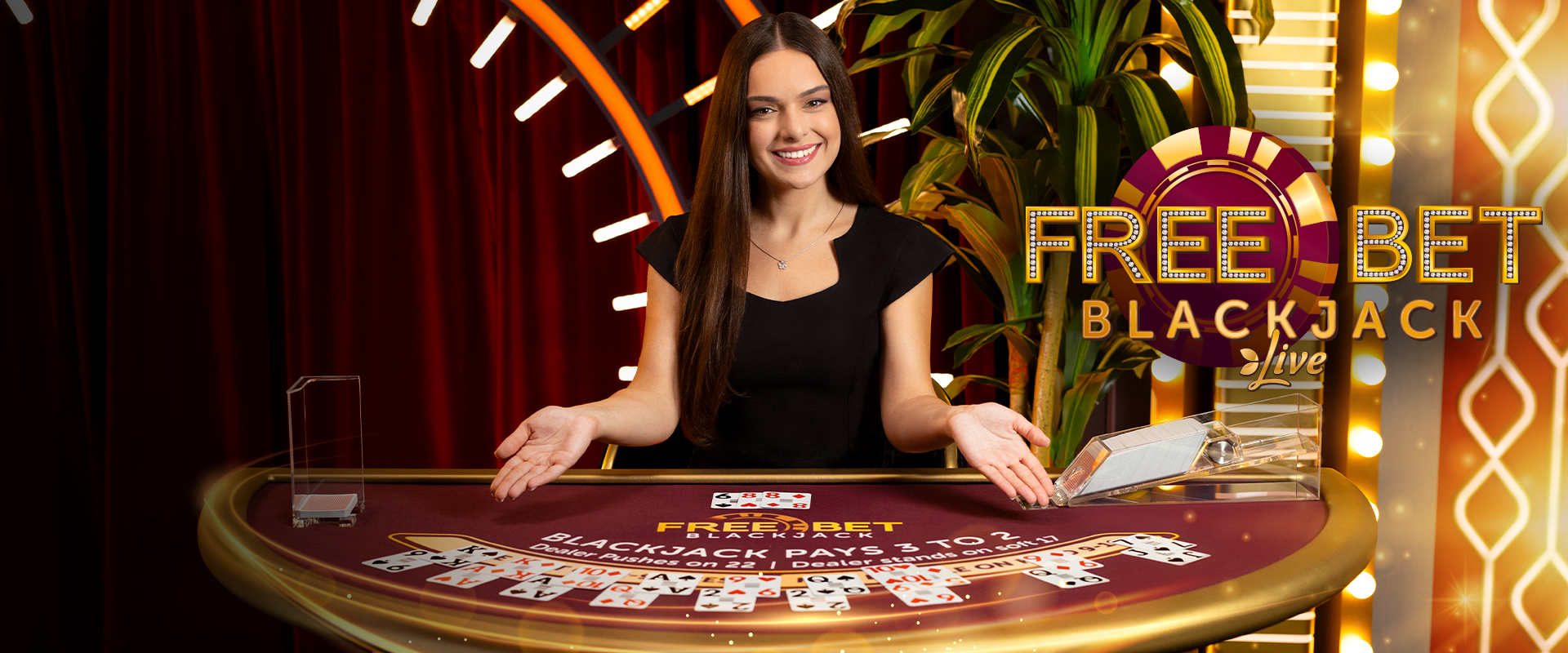 The Live Casino Game Free Bet Blackjack from Evolution