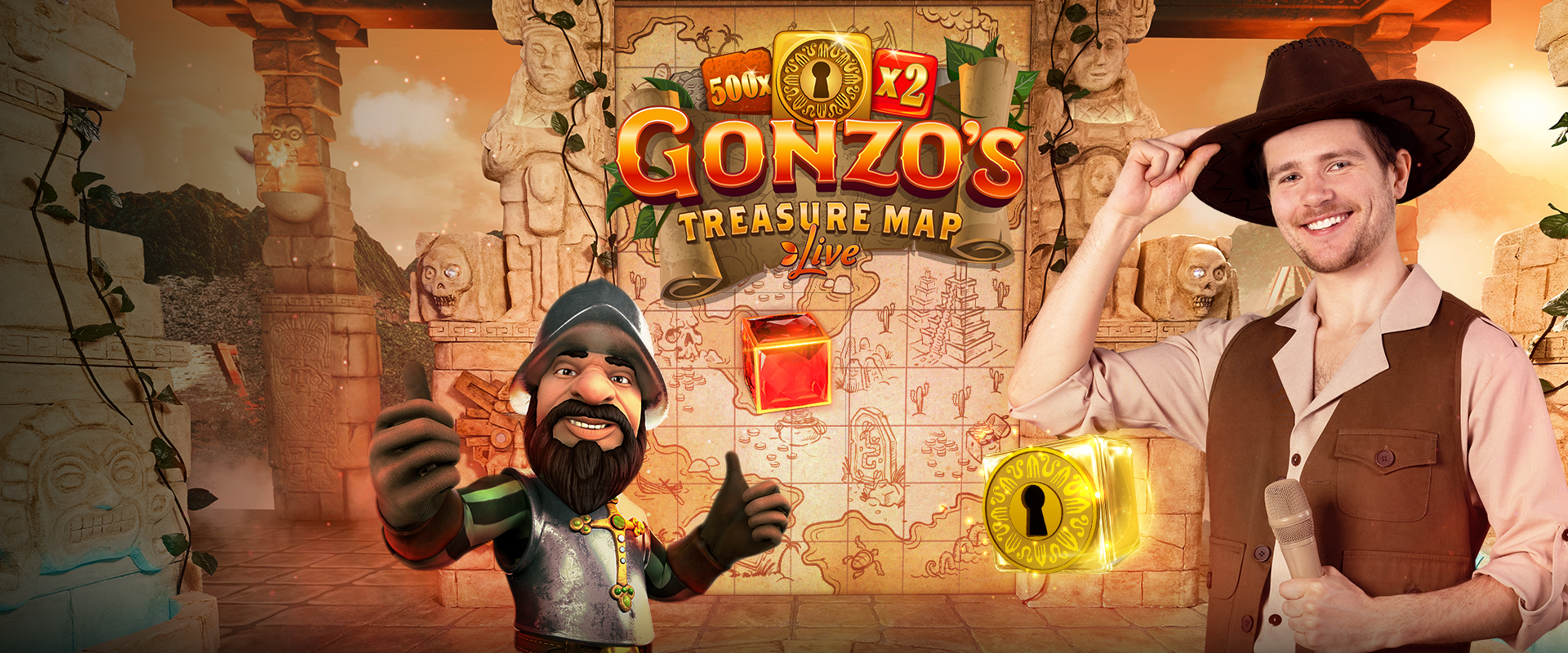 The Live Casino Game Gonzo’s Treasure Map from Evolution