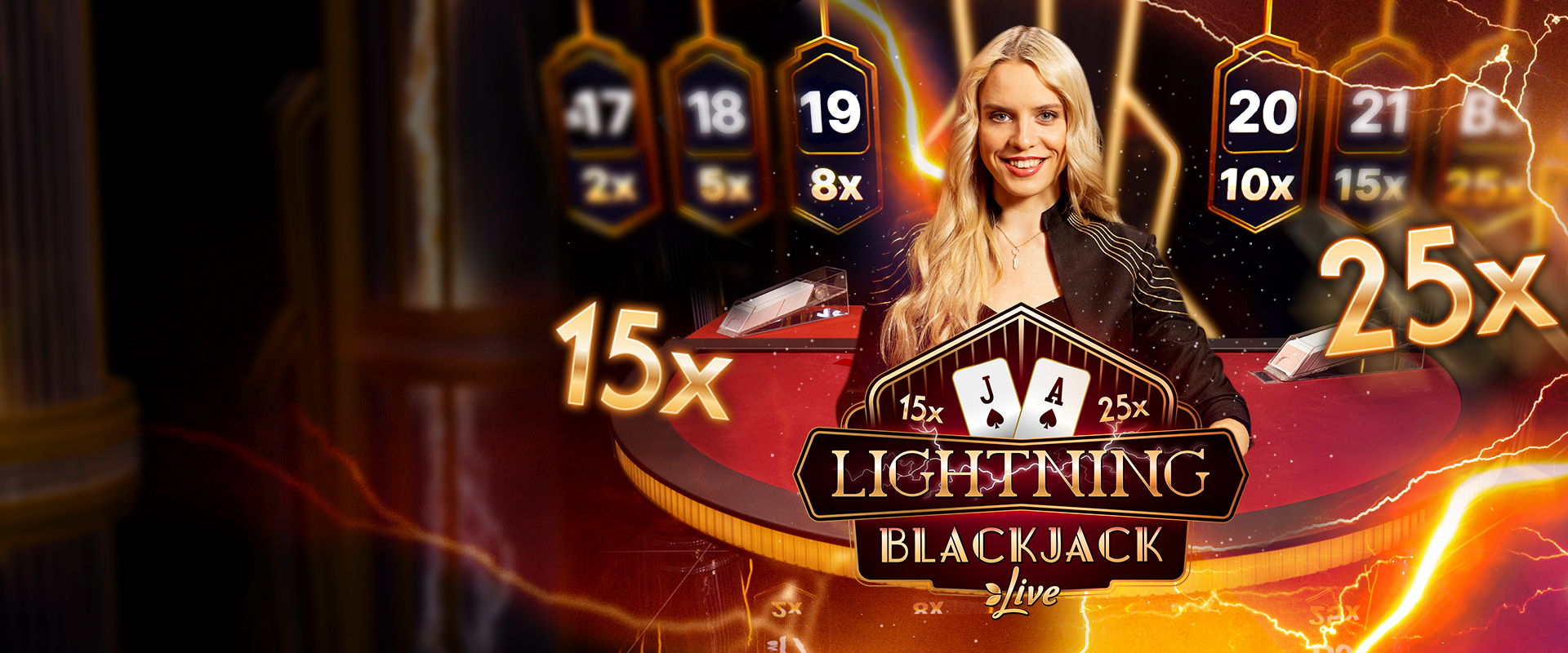 The Live Casino Game Lightning Blackjack from Evolution