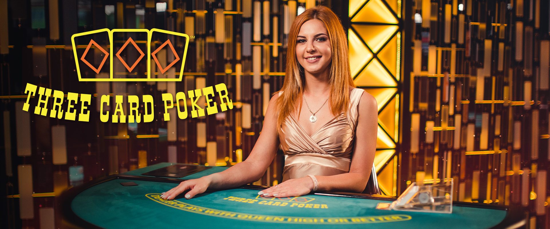 The Live Casino Game Three Card Poker from Evolution